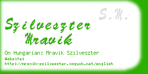 szilveszter mravik business card